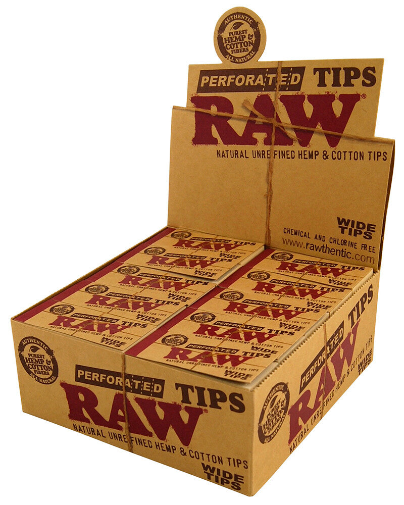 RAW PERFORATED TIPS WIDE TIPS 50 PACKS/BOX INDIVIDUAL – GRASS.COM.MX