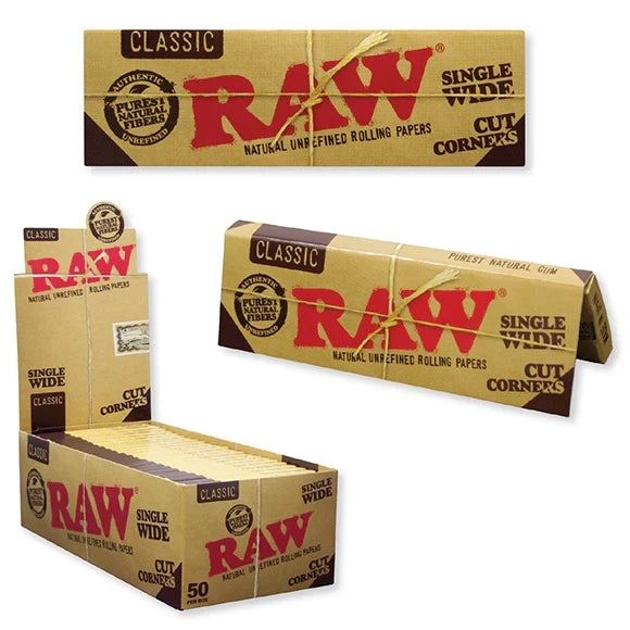 RAW CLASSIC SINGLE WIDE CUT CORNERS INDIVIDUAL