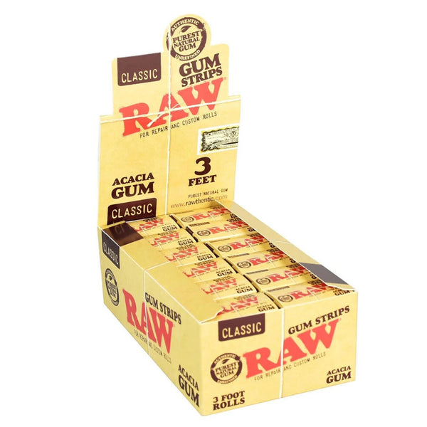 RAW GUM STRIPS 3 FEET  ACACIA GUM 24 ROLLS INDIVIDUAL