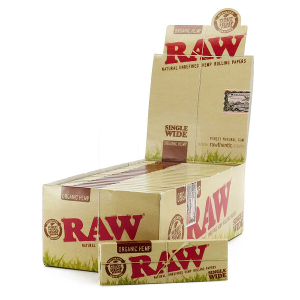 RAW ORGANIC SINGLE WIDE 50 LEAVES INDIVIDUAL