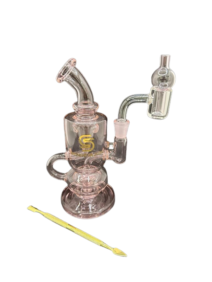 SENSE GLASS MINI DAB RIG KIT 6.3" 10mm QUARTZ BANGER