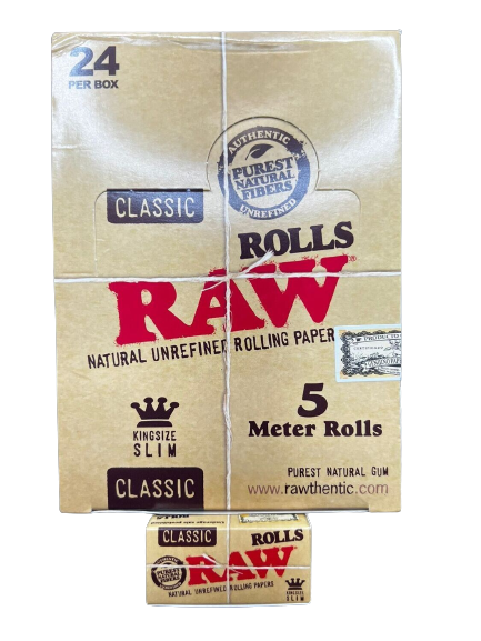 RAW CLASSIC ROLLS KINGSIZE SLIM 5 METER INDIVIDUAL