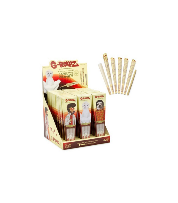 GROLLZ CONES KS 6/PK UNBLEACHED EXTRA THIN INDIVIDUAL