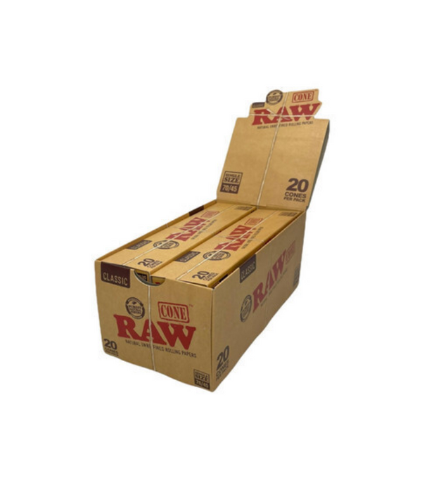 RAW CLASSIC CONE SINGLE SIZE 70/45 12 PACK INDIVIDUAL