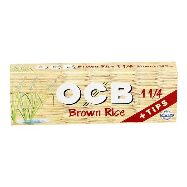 OCB UNBLEACHED BROWN RICE 1 1/4 PAPER + TIPS 24/PK INDIVIDUAL