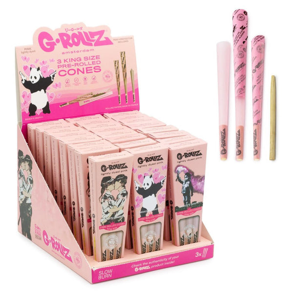 GROLLZ CONES KS 3/PK LIGHTLY DIED PINK INDIVIDUAL