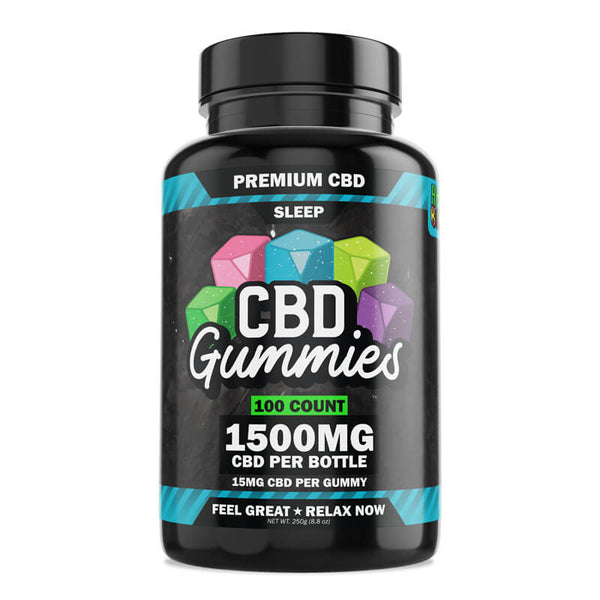 HEMP BOMB CBD MELATONIN GUMMIES 100CT 1500MG (BOTTLE)