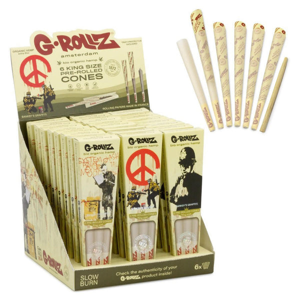 GROLLZ CONES KS 6/PK BIO ORGANIC HEMP INDIVIDUAL