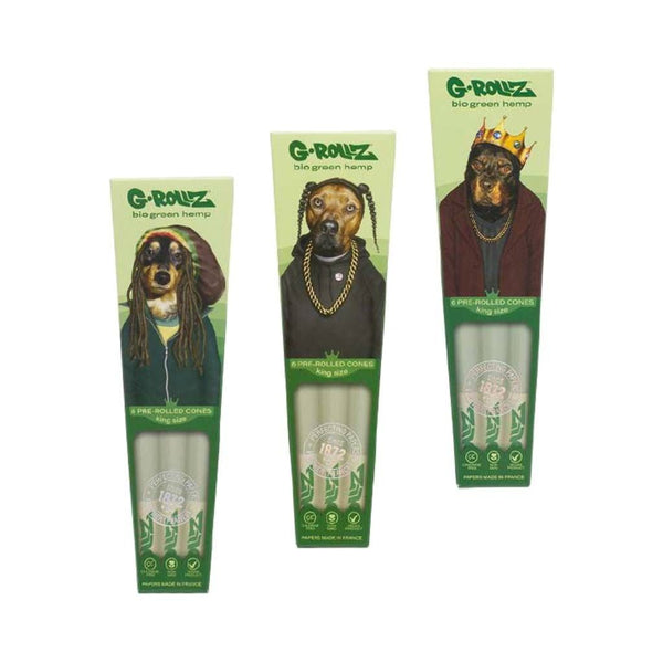 GROLLZ CONES KS 3/PK BIO GREEN HEMP INDIVIDUAL