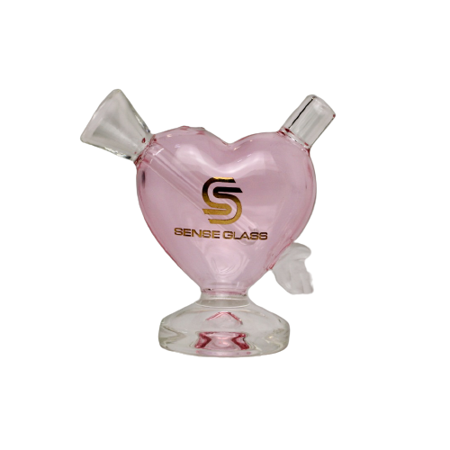 Sense Glass Amor Mini Bubbler Pink Heart